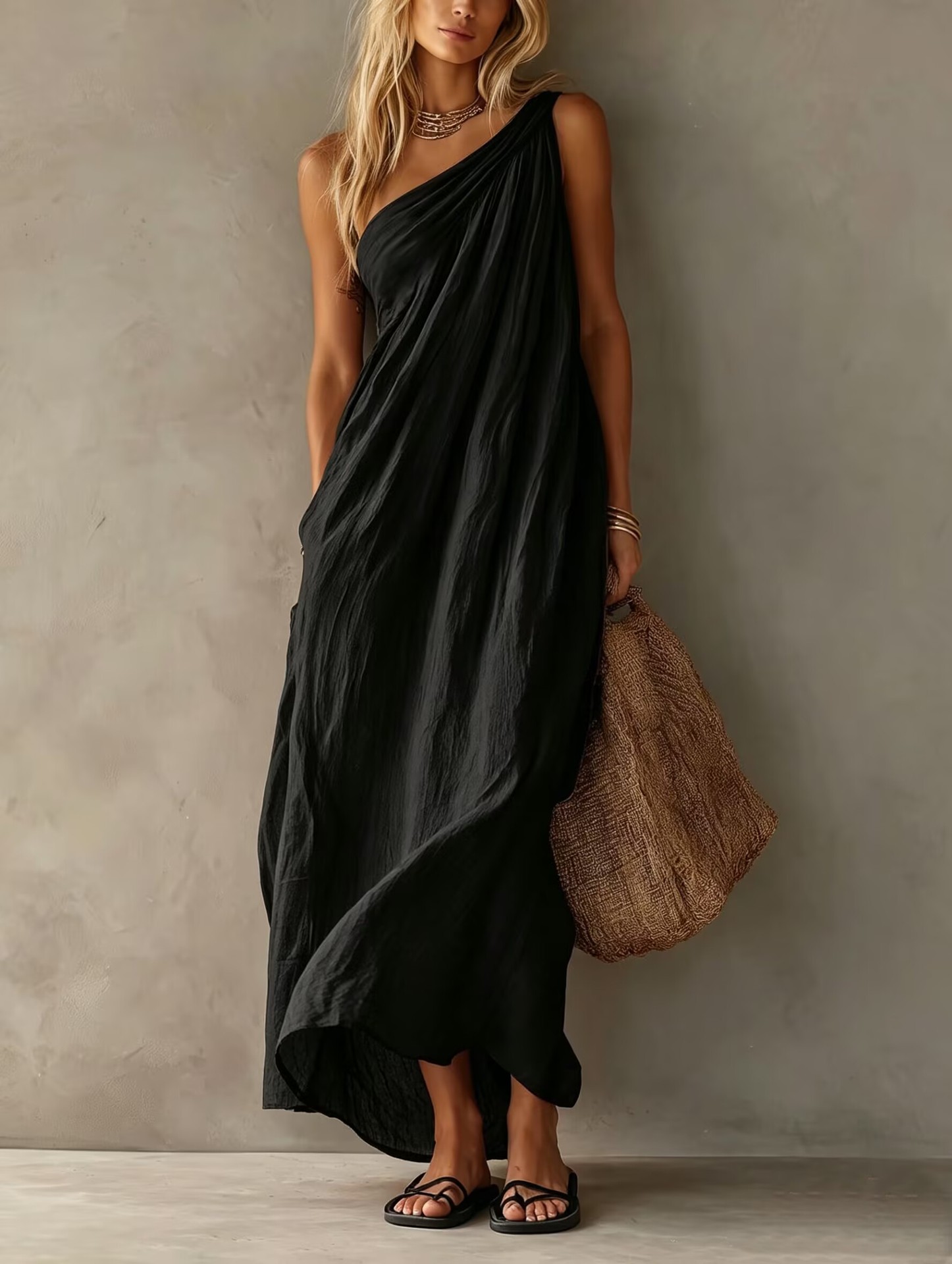 Summer New European and American Style Women's Clothing Wish European Station Off-Shoulder Strapless Dress image 3